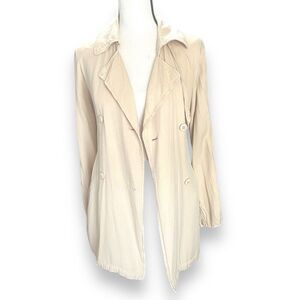 For The Republic Tan Double Breasted Jacket, Size 4